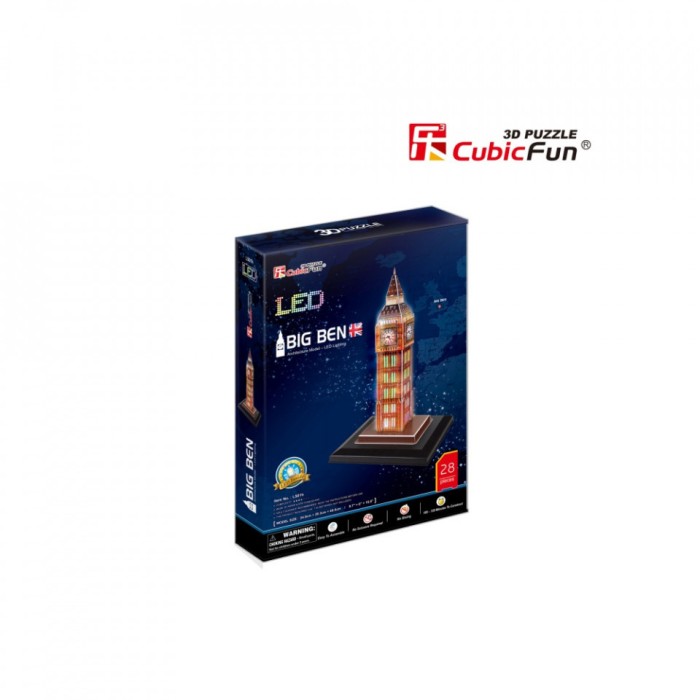Cubic Fun - Puzzle 3D Led Big Ben 28 Piese
