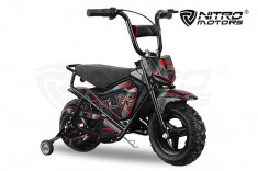 Mini Motocicleta electrica pentru copii NITRO ECO Flee 250W #Negru foto