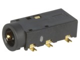 Conector Audio Jack 3,5mm Mamă Stereo 4 Pini Unghi 90&deg;