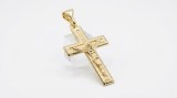 Pandantiv Crucifix Argint 925 Aurit 4 cm Iisus Rastignit Spiritual Bijuterie Barbati Femei