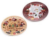 Cumpara ieftin Set 12 farfurii melamina multicolora Craciun 33 cm