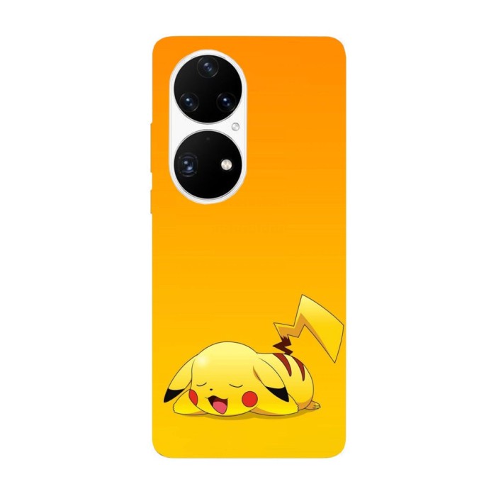 Husa compatibila cu Huawei Nova Y70 model Tired Pikachu, Silicon, TPU, Viceversa