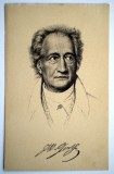 P.044 CARTE POSTALA WOLFGANG VON GOETHE POET, Germania, Necirculata, Printata