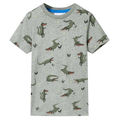Tricou pentru copii, kaki deschis melanj, 104 foto