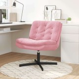 Scaun Relaxant Rotativ cu pernă Altele Manual Roz 63 x 75 x 76 cm Catifea