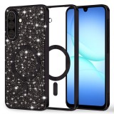 Husa premium Samsung Galaxy A17 5G Asteroid GSM Luxury Glitter MagSafe, negru