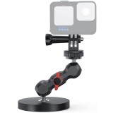 Ventuza magnetica Surewo, element prindere reglabil cu surub 1/4, compatibila GoPro Hero 13,12,11,10,9,8,7,6, DJI Osmo Action 3/2, Insta 360 X3