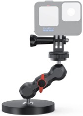 Ventuza magnetica Surewo, element prindere reglabil cu surub 1/4, compatibila GoPro Hero 13,12,11,10,9,8,7,6, DJI Osmo Action 3/2, Insta 360 X3