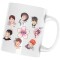 Cana alba personalizata &quot;BTS All Crew Gang Flower&quot;, INOVATIX&reg;. 330 ml