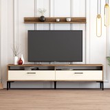 Cumpara ieftin Comoda TV Istanbul - Walnut, Crem