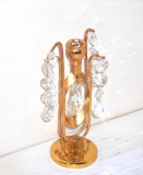 Sfesnic alama placata aur 24K, cristale Swarowski - 2 - design Lovsjo Mantorp, Sfesnice