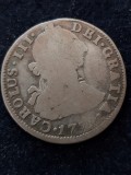 2 REALES 1774-MONEDA DIN ARGINT-BOLIVIA -COLONIE SPANIOLA