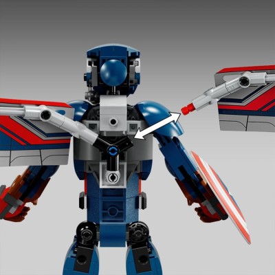 LEGO SUPER HEROES FIGURINA DE CONSTRUCTIE CAPITANUL AMERICA 76296 foto