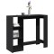 Gossi masa de bar cu raft, negru, 124x46x103,5 cm, lemn prelucrat