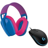 Set Casti PC + Mouse, Logitech, Multicolor