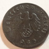 Moneda Germania Nazista 1 Reichspfennig 1943 J Hamburg, Numismatica