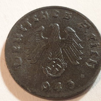 Germania Nazista 1 reichspfennig 1943 J/ Hamburg foto