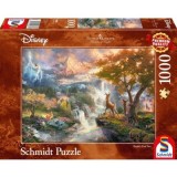 Puzzle 1000 piese, Thomas Kinkade - Disney - Bambi, Schimdt