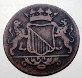 J.408 INDIILE OLANDEZE NETHERLANDS EAST INDIES UTRECHT VOC 1 DUIT 1754, Asia, Cupru (arama)