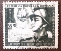 ROMANIA 1953 LP 353 Ziua Armatei soldat serie stampilat foto