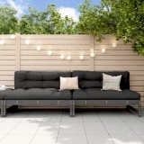 Gossi canapele de mijloc gradina 2 buc. gri 120x80 cm lemn masiv pin