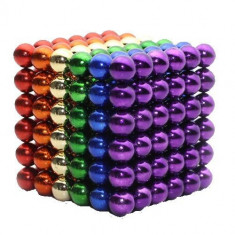 Neocube 216 bile magnetice 5mm, joc puzzle, multicolor foto