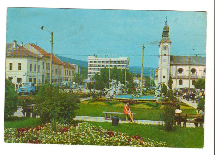 CPIB 23551 CARTE POSTALA - ODORHEIUL SECUIESC, CAMION, CIRCULATA, 1974, STAMPILE, TIMBRU