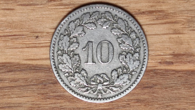 Elvetia - moneda de colectie raruta - 10 rappen 1903 - impecabila ! foto