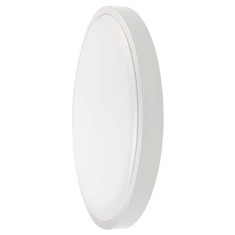 Plafoniera led 24w ip44 6500k alb rece - alb foto