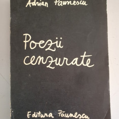 Adrian Paunescu - Poezii cenzurate - dedicatie , autograf