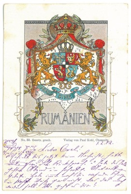 741 - Regalitate, HERALDICA, Regale, Royalty, Litho, Romania - old postcard - used - 1902 foto