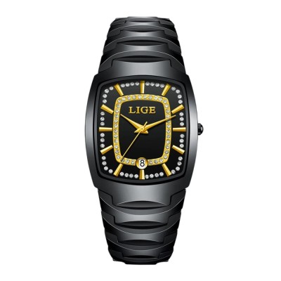 Ceas Dama Lige 89189 Auriu-Negru , Design Fashion, Functii Multiple, Afisaj Luminos, Rezistent la Apa 3ATM foto
