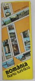 ROMANIA - HARTA TURISTICA , CU INDICE DE OBIECTIV PE VERSO , POLICROMA, ANII &#039;70