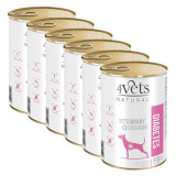 Cumpara ieftin 4Vets Natural Veterinary Exclusive DIABETES 6 x 400 g