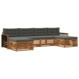 vidaXL Seturi de canapele cu pernă 6 pcs Lemn Solid de Acacia 3383685