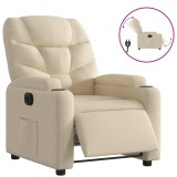 Cumpara ieftin Fotoliu rabatabil electric, crem, material textil