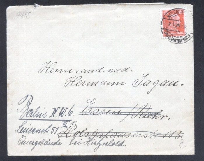 Germany REICH 1929 Postal History Rare Cover D.597