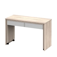 Birou extensibil cu sertare din pal alb maro maro stejar Versal 120x50x75 cm