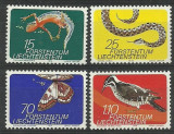 Liechtenstein, 1974, fauna, fluture, ciocanitoare, sarpe, 1974, MNH, Nestampilat