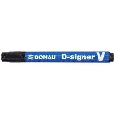 Set 10 Markere Permanente DONAU D-Singer U, Varf Tesit, Scriere 2-4 mm, Negru, Marker Permanent, Accesorii Birou, Instrumente de Scris