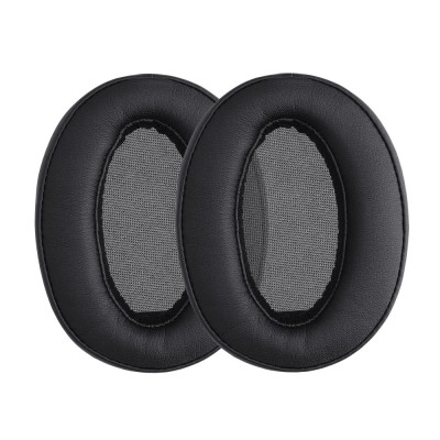 Set 2 Perne de urechi pentru casti Sony WH-H910N, Kwmobile, Negru, Piele ecologica, 57963.01 foto