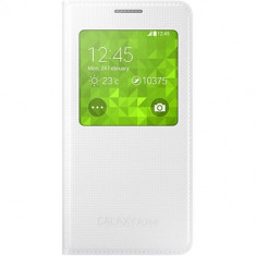 Husa Originala SAMSUNG Galaxy Alpha - S-View Cover (Alb) foto