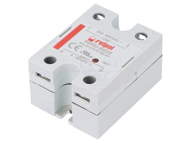 Releu semiconductor 1-fazat 25A 48-660VAC 4-32VDC RSR52-60D25
