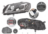 Far Volkswagen Passat (B7 (36)), 11.2010-, fata, Stanga, cu lumini de curbe; xenon; cu LED daytime running light; D3S+LED+PSY24W; electric; fara unit, Depo