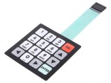 Tastatură cu membrană 16 butoane 80mm 2.54mm