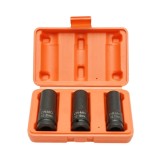 Trusa chei tubulare de impact lungi 17, 19, 21 mm, 1/2 inch, Cr-Mo, 3 piese Breckner Germany
