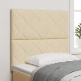 Tăblie vidaXL design blocuri de diamante crem 100 cm material textil, Tăblie vidaXL design blocuri de diamante crem 200 cm material textil