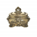 Bomboniera din rasina Antique Golden 14 x 14 cm