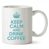 Cana alba personalizata Keep Calm And Drink Coffee, INOVATIX&reg;. 330ml, Oem