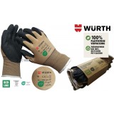 Mănuși protecție W&uuml;rth Ecoline din poliester reciclat cu strat cauciuc natural mărime XL